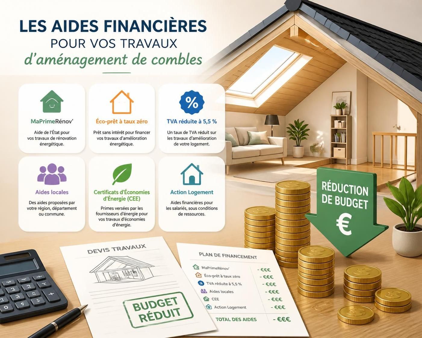 découvrez nos conseils pour aménager vos combles en 2026 et optimiser votre espace de vie. transformez vos combles en pièces fonctionnelles et agréables facilement.
