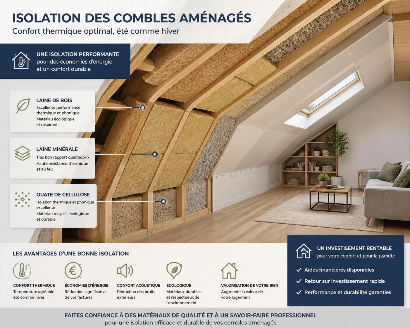 découvrez les meilleures méthodes d'isolation des combles aménagés pour améliorer votre confort thermique et réduire vos dépenses énergétiques. conseils pratiques et astuces pour un habitat plus sain et économique.