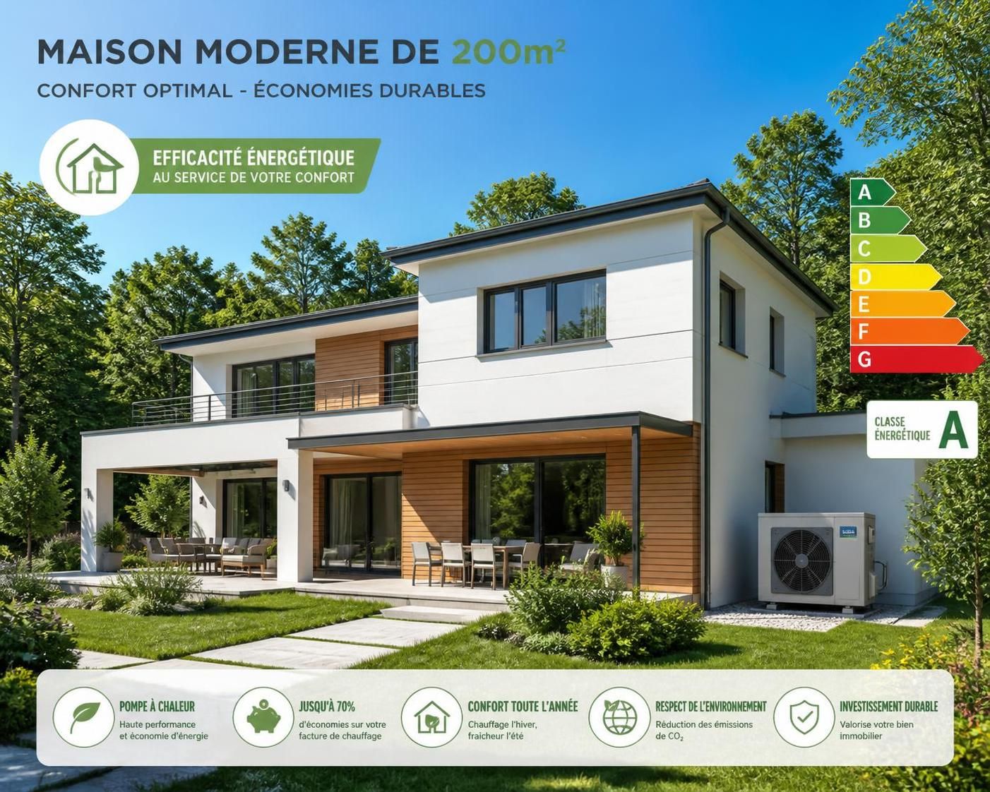 découvrez la consommation énergétique d'une pompe à chaleur pour une maison de 200m2, avec des conseils pratiques et des estimations précises pour optimiser votre chauffage.