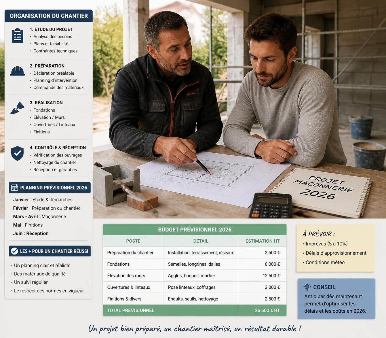 découvrez les tendances et tarifs estimés de la maçonnerie en 2026 pour mieux planifier vos projets de construction et rénovation.