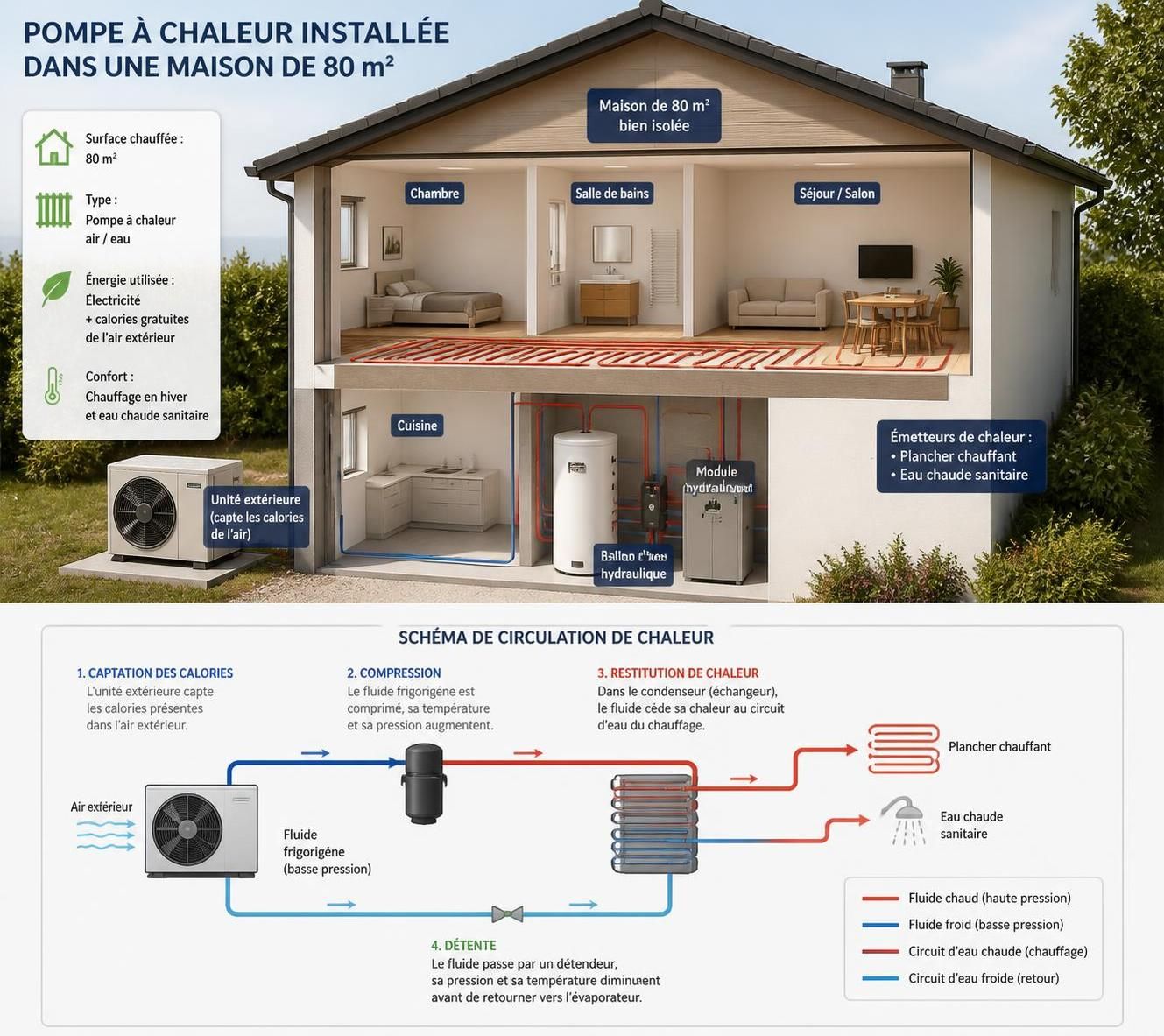 découvrez le prix d'une pompe à chaleur adaptée pour une maison de 80m2, les différents types disponibles et les facteurs influençant le coût pour bien choisir votre installation énergétique.