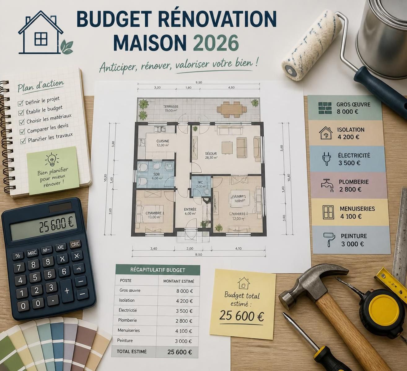 découvrez le coût estimé de la rénovation d'une maison en 2026, avec les facteurs clés qui influencent les prix et des conseils pour bien préparer votre budget.
