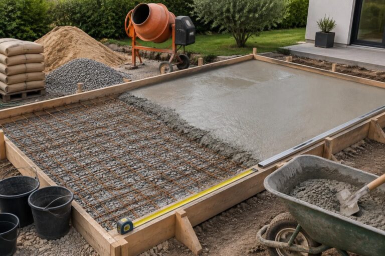 découvrez comment calculer le volume de béton nécessaire pour une dalle et déterminer le bon dosage selon ses dimensions et son usage.